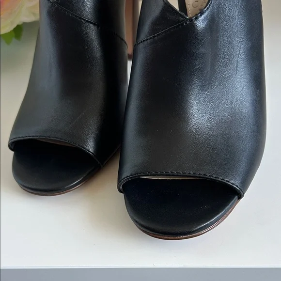Vince Camuto Black Peep-Toe Heels - Picture 6 of 8